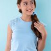 Girl'S Summer Clothes Essentials | Perfectly Imperfect Tee Cloud Blue