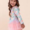 Girl'S Winter Clothes Watercolour | Lou Lou Blue Watercolour Dress