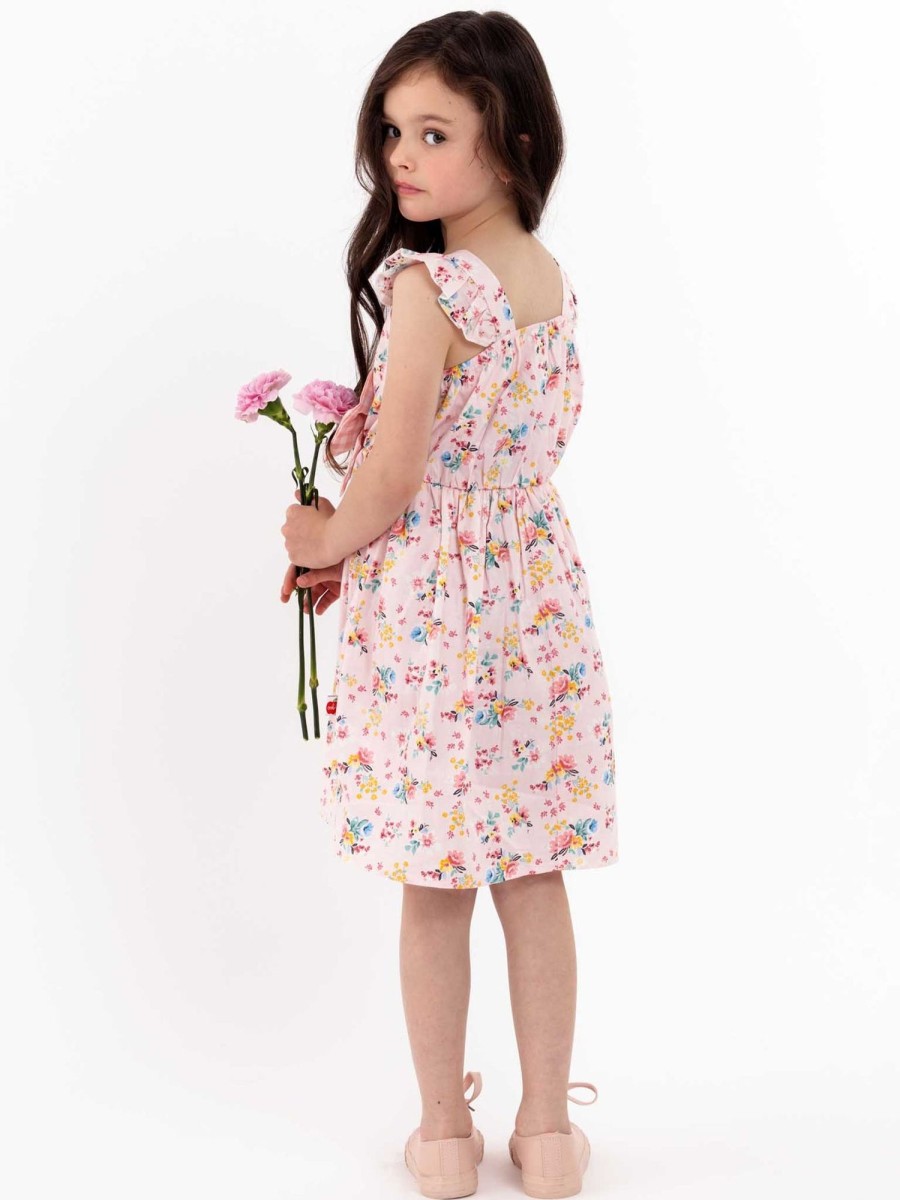 Girl'S Summer Clothes Pink Flowers | Vintage Pink Floral Mia Dress