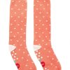 Socks And Tights Essentials | Pink Dotty Knee High Socks With Grippy Soles