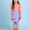 Girl'S Winter Clothes Red Rainbow | Chambray Button Skirt