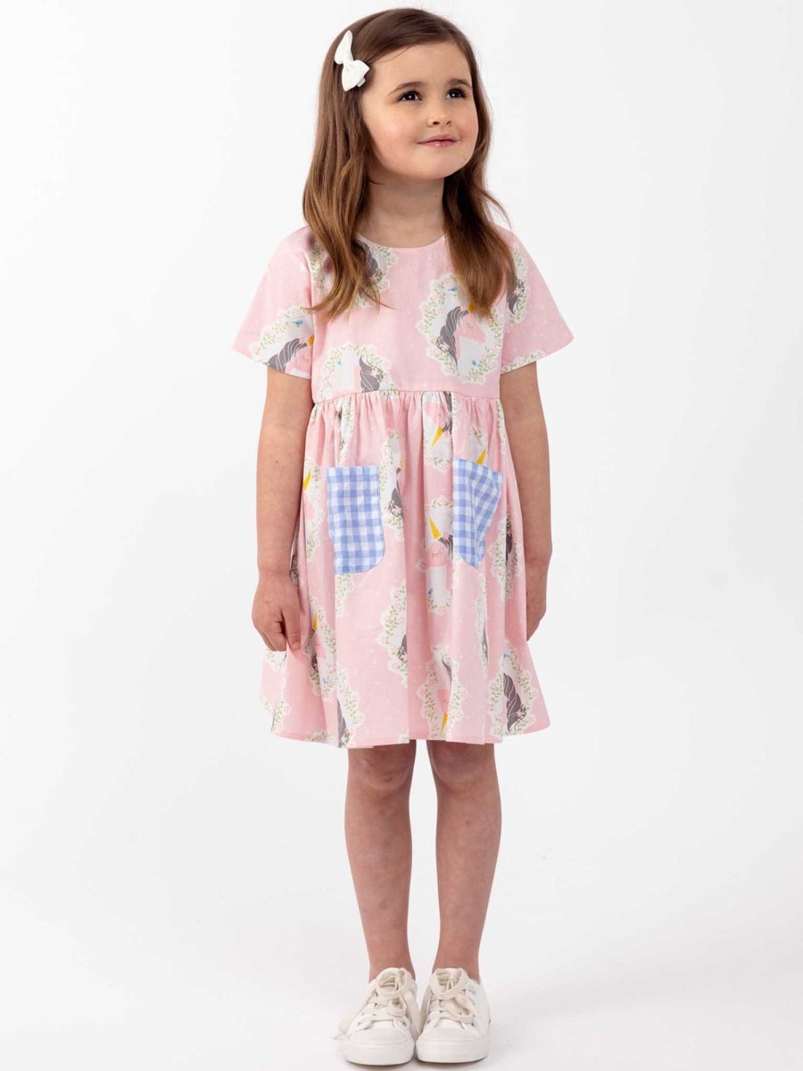 Girl'S Summer Clothes Pink Unicorn | Magical Unicorn Megan Dress