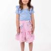 Girl'S Summer Clothes Pink Floral | Pink Floral Ruffle Skirt