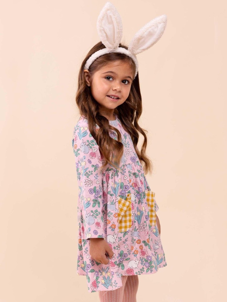 Girl'S Winter Clothes Pink Rabbit | Mathilda Pink Rabbit Dress