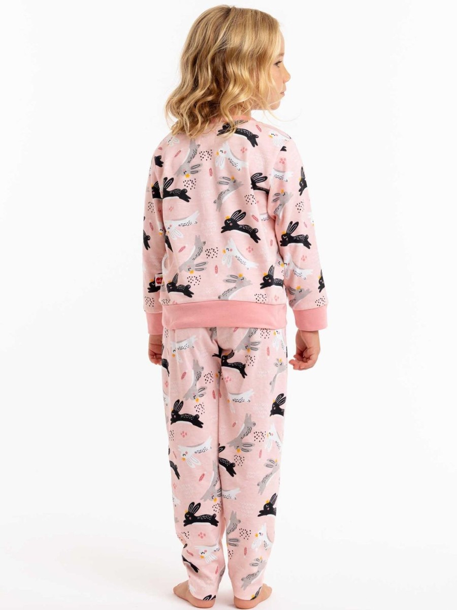 Girl'S Winter Clothes Pink Rabbit | Bunny Lounge Pants