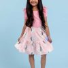 Girl'S Summer Clothes Pink Unicorn | Magical Unicorn Pink Ruffle Skirt