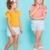 Girl'S Summer Clothes Light Blue | Little Blue Cutie Shorts