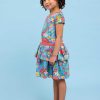 Girl'S Summer Clothes Cornflower | Cornflower Meadow Tiered Jersey Dress