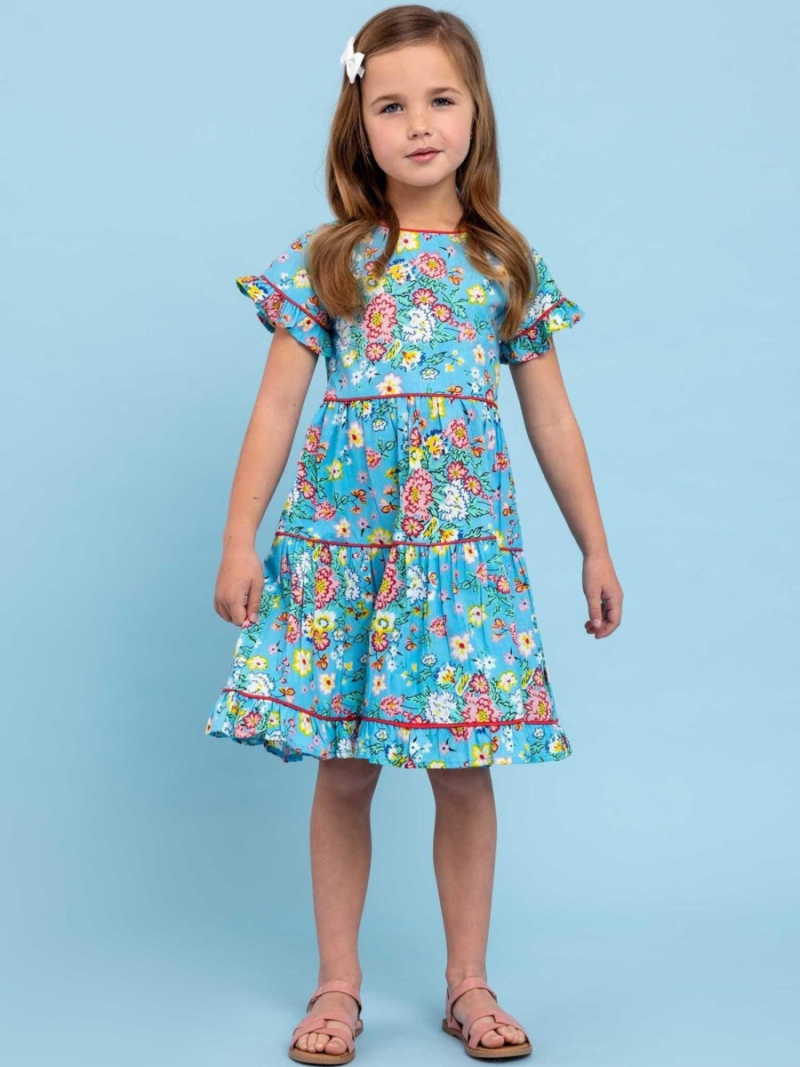 Girl'S Summer Clothes Cornflower | Cornflower Meadow Leilani Dress