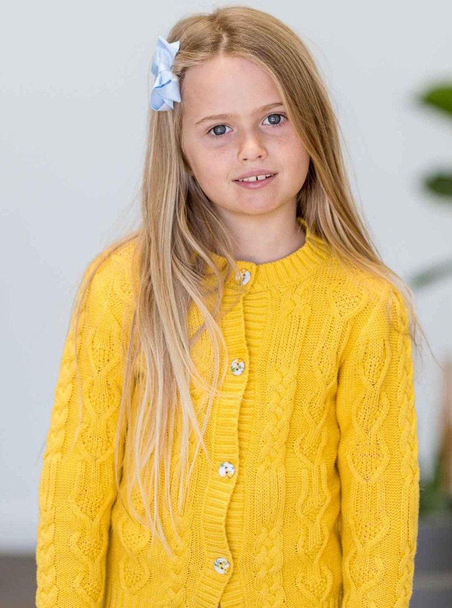 Girl'S Winter Clothes Knitwear | Willow Sunshine Cotton Cardigan