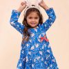 Girl'S Winter Clothes Leaping Blue Rabbit | Elise Leaping Bunny Dress