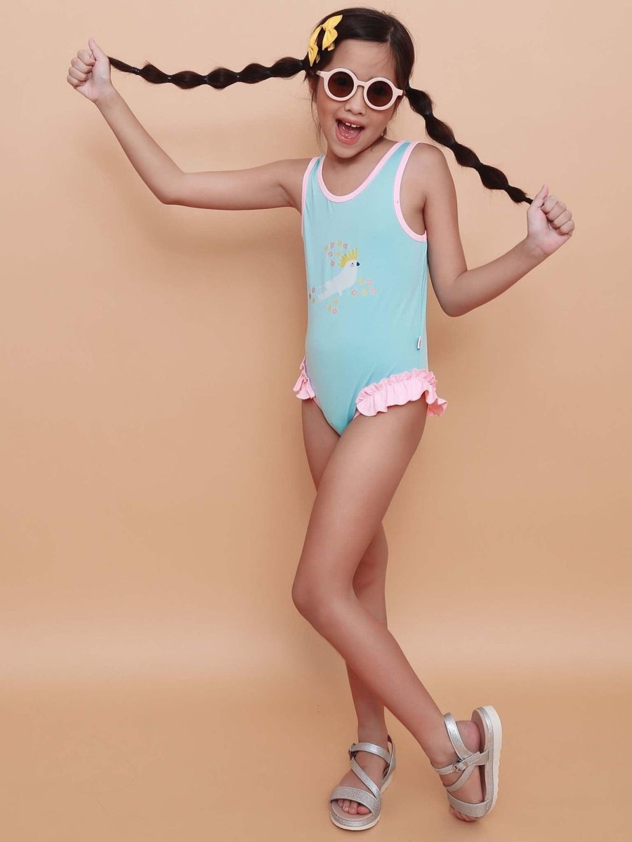 Girl'S Summer Clothes Bird | Aussie Cockatoo One Piece Swim