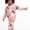 Girl'S Winter Clothes Pink Rabbit | Bunny Lounge Pants And Tee Set