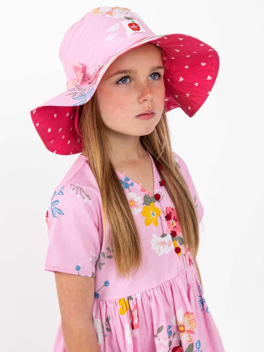 Girl'S Summer Clothes Pink Floral | Chloe Hat Pink Floral