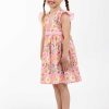 Girl'S Summer Clothes Watercolour | Adriana Pink Watercolour Dress