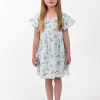 Girl'S Summer Clothes Blue Floral | Amity Dress Vintage Blue Floral