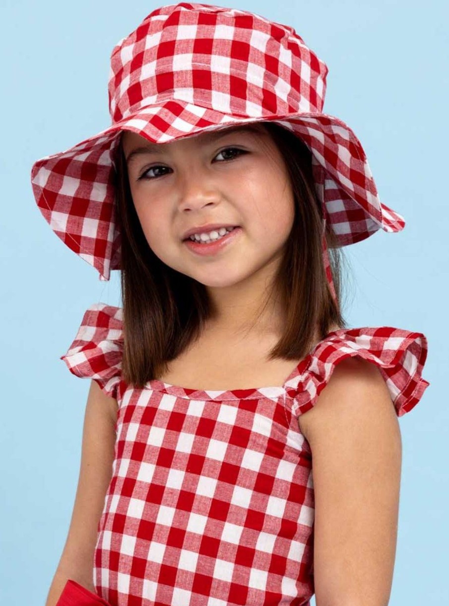 Hats Cornflower | Red Gingham Chloe Hat