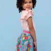 Girl'S Summer Clothes Retro Flower | Cornflower Meadow Jersey Skirt