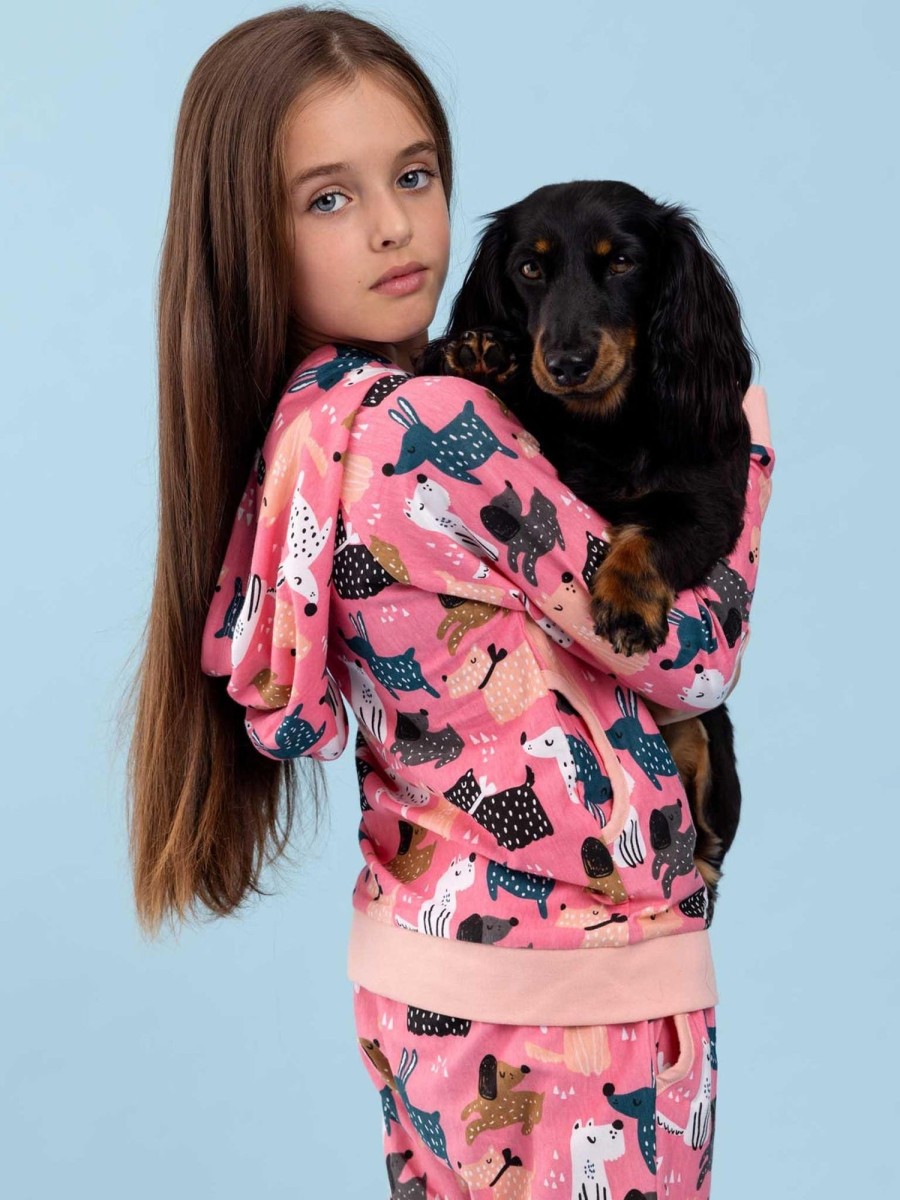 Girl'S Winter Clothes Doggo | Zadie Pink Doggo Jacket