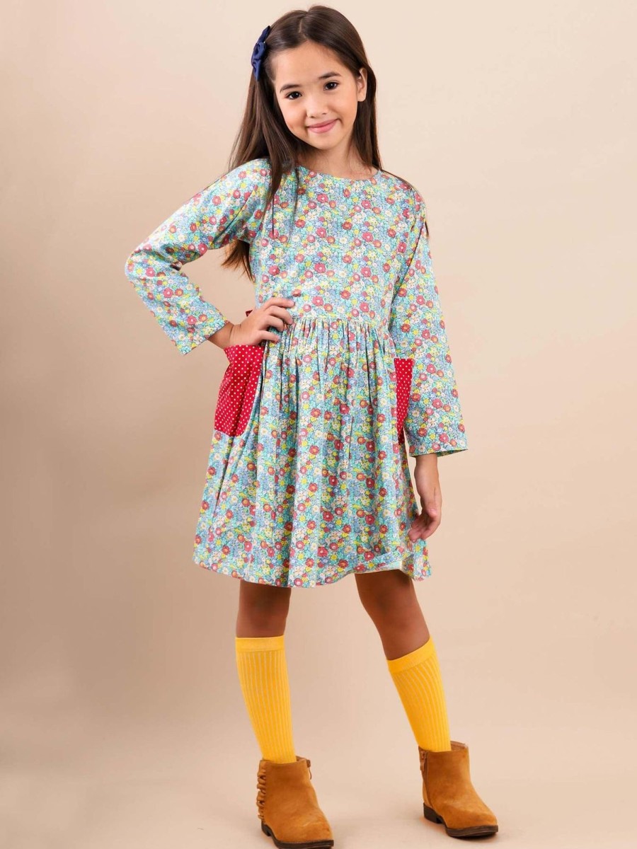 Girl'S Winter Clothes Mini Floral | Angelina Mini Floral Dress