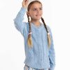 Girl'S Winter Clothes Knitwear | Willow Sky Blue Cotton Cardigan