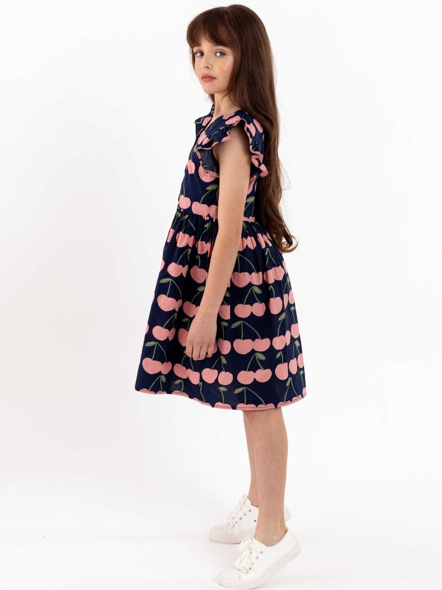 Girl'S Summer Clothes Navy Cherry | Navy Cherry Madison Dress