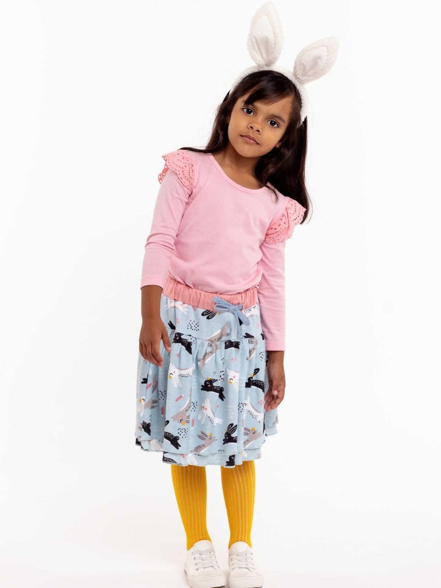 Girl'S Winter Clothes Blue Rabbit | Karla Jersey Bunny Skirt