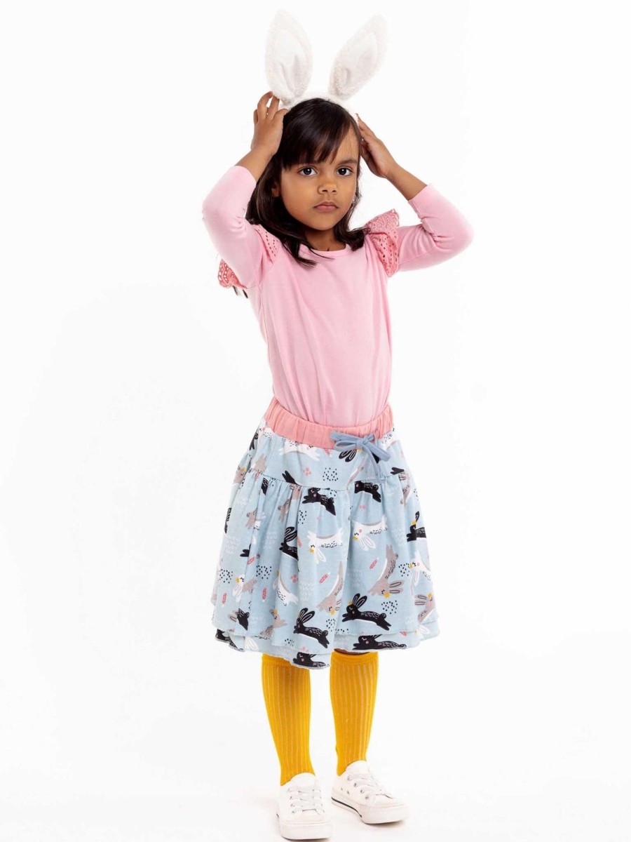 Girl'S Winter Clothes Blue Rabbit | Karla Jersey Bunny Skirt