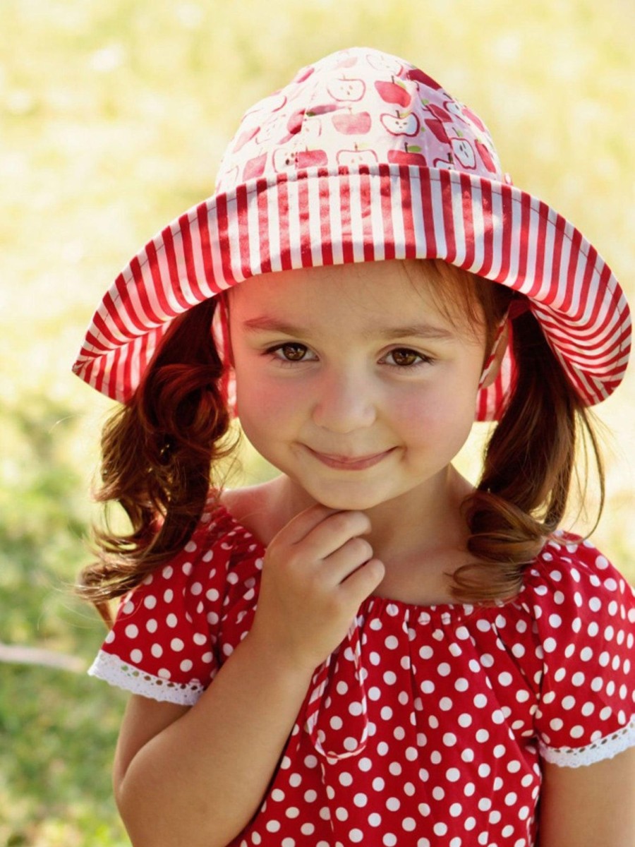 Girl'S Summer Clothes Hats | Bridgette Wide Brim Hat Classic Apple