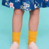 Girl'S Winter Clothes Essentials | Mustard Midi Scrunch Sock With Grippy Soles