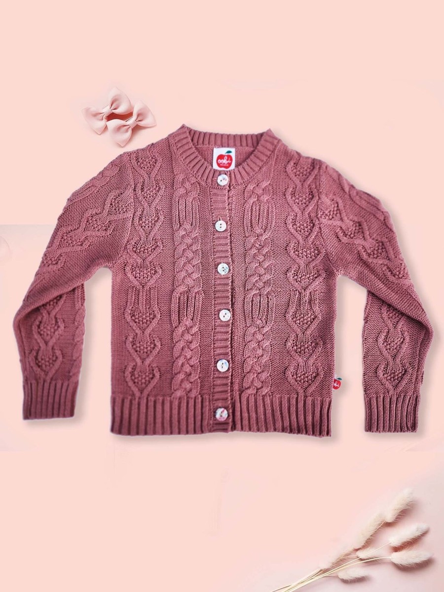 Girl'S Winter Clothes Knitwear | Willow Cotton Cardigan Rose Garden