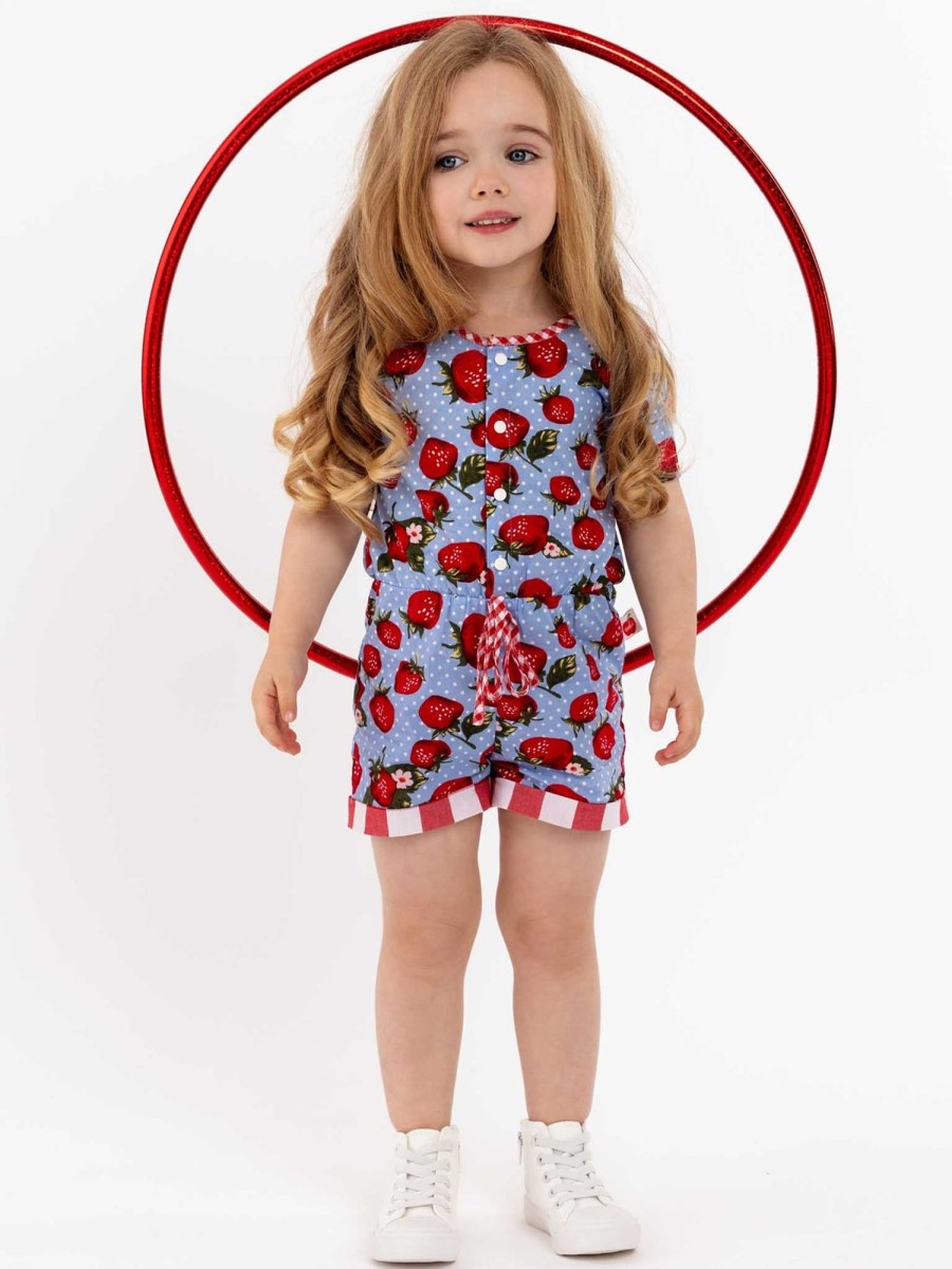 Girl'S Summer Clothes Strawberry Fields | Strawberry Fields Maisy Playsuit