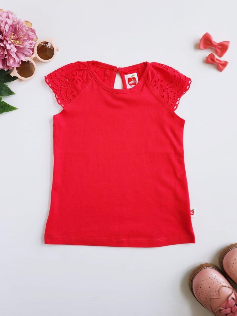 Girl'S Summer Clothes Essentials | Perfectly Imperfect Tee Ruby Red