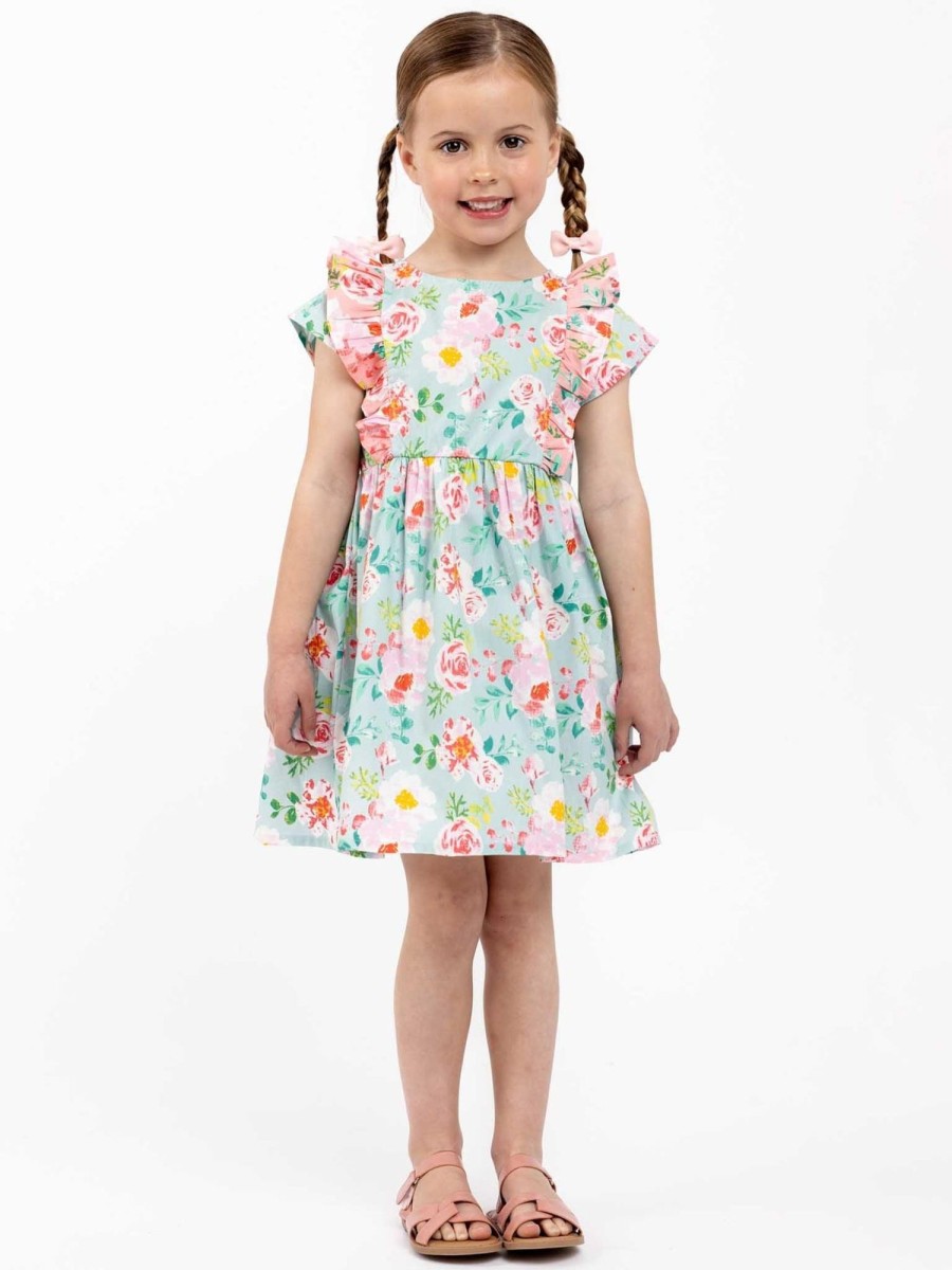 Girl'S Summer Clothes Watercolour | Penelope Blue Watercolour Dress