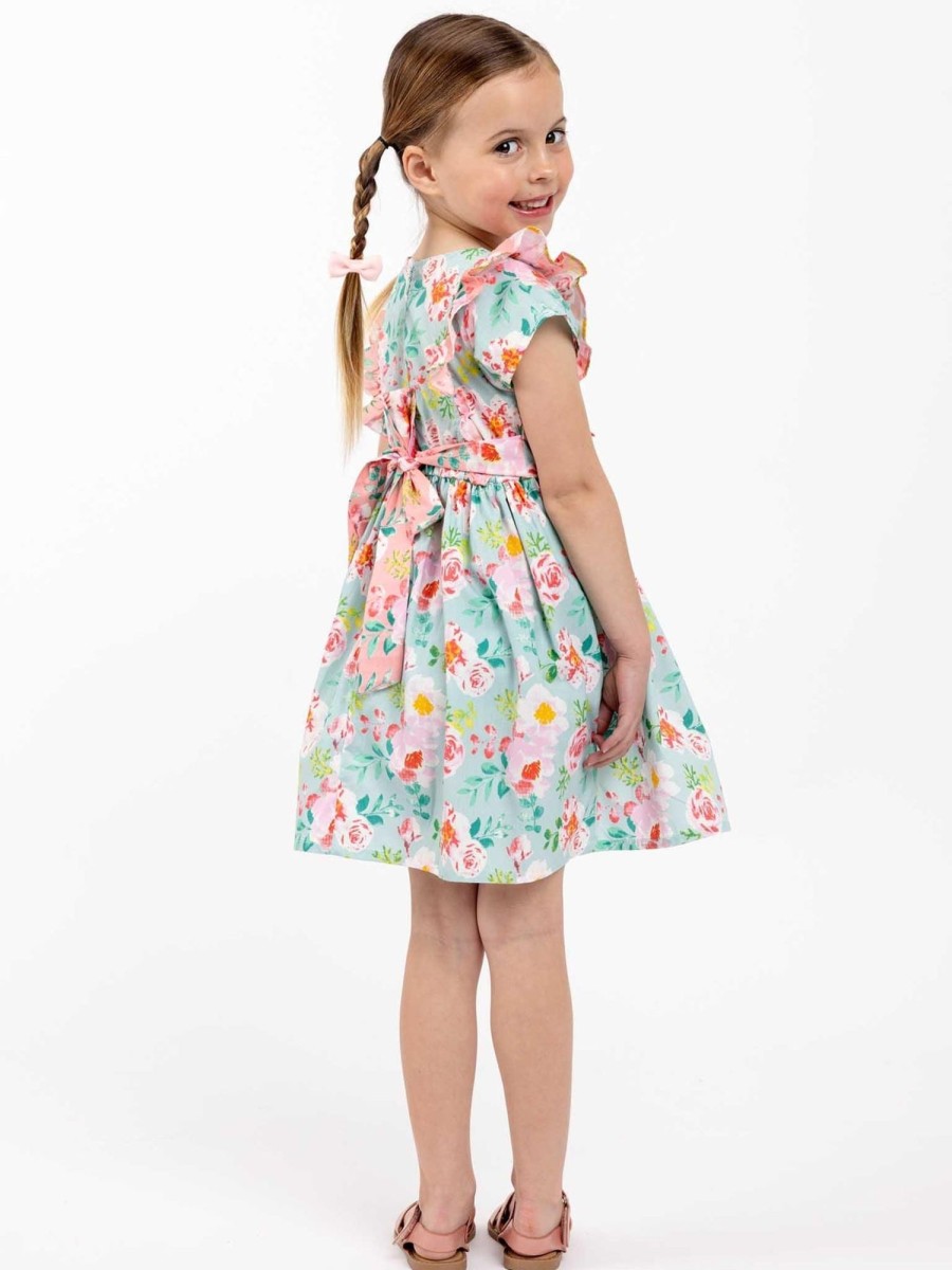 Girl'S Summer Clothes Watercolour | Penelope Blue Watercolour Dress