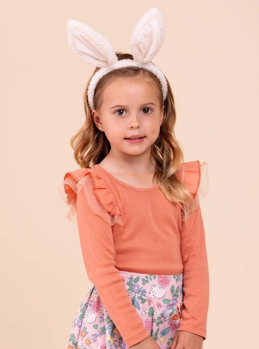 Girl'S Winter Clothes Essentials | Sweetheart Long Sleeved Tee Warm Peaches