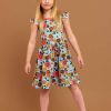 Girl'S Summer Clothes Retro Flower | Sky 1960S Flower Mabel Dress