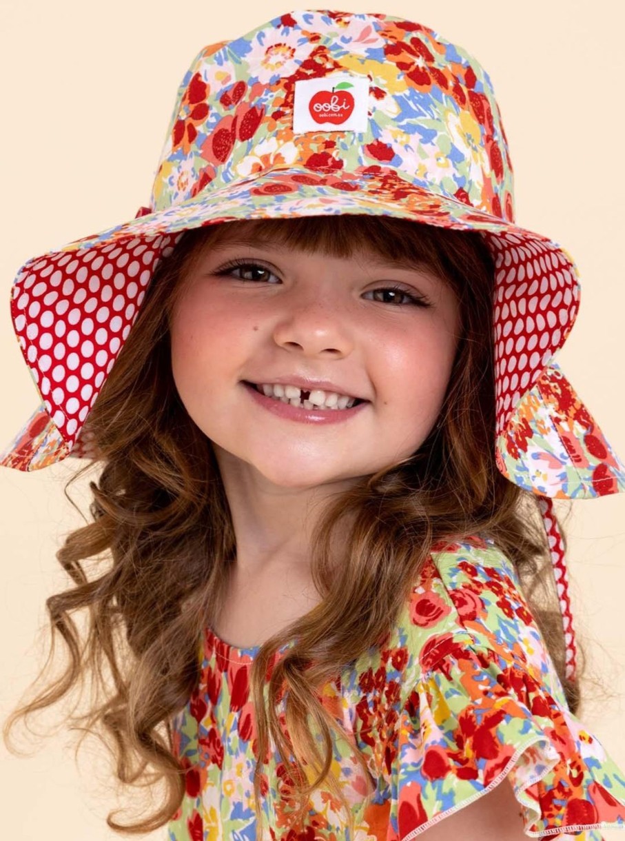 Hats Red Floral | Chloe Red Wildflower Hat