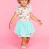 Girl'S Summer Clothes Unicorn | Claudia Short Sleeve Jersey Dress Pink Unicorn