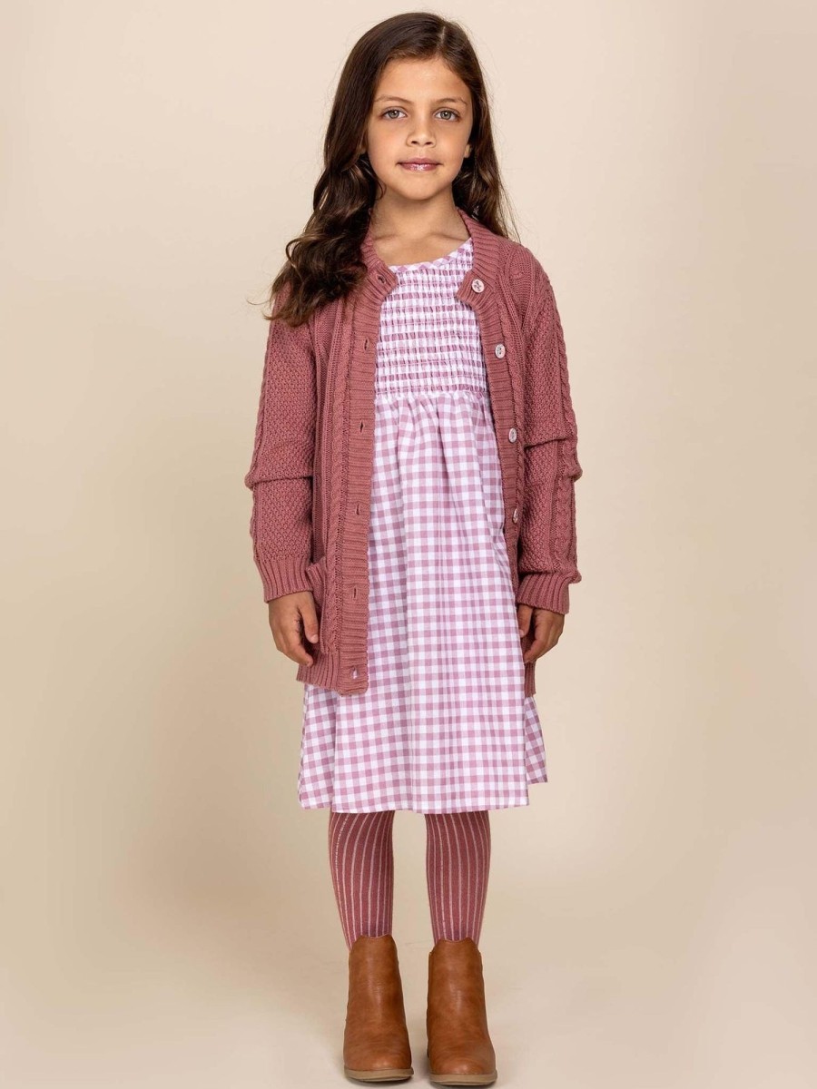 Girl'S Winter Clothes Knitwear | Oversized Snuggle Cardigan Rose