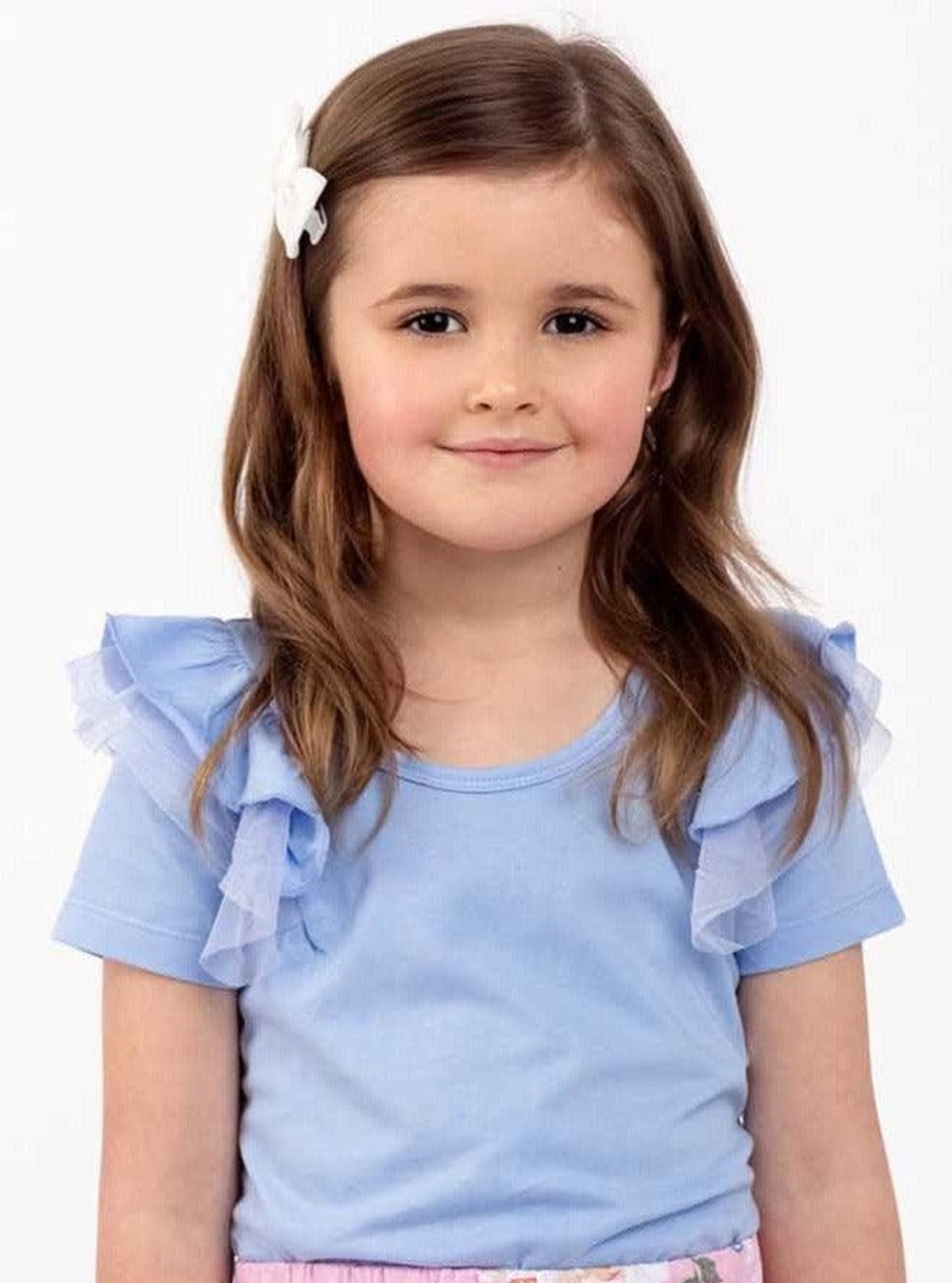 Girl'S Summer Clothes Essentials | Sweetpea Tee Cornflower Blue