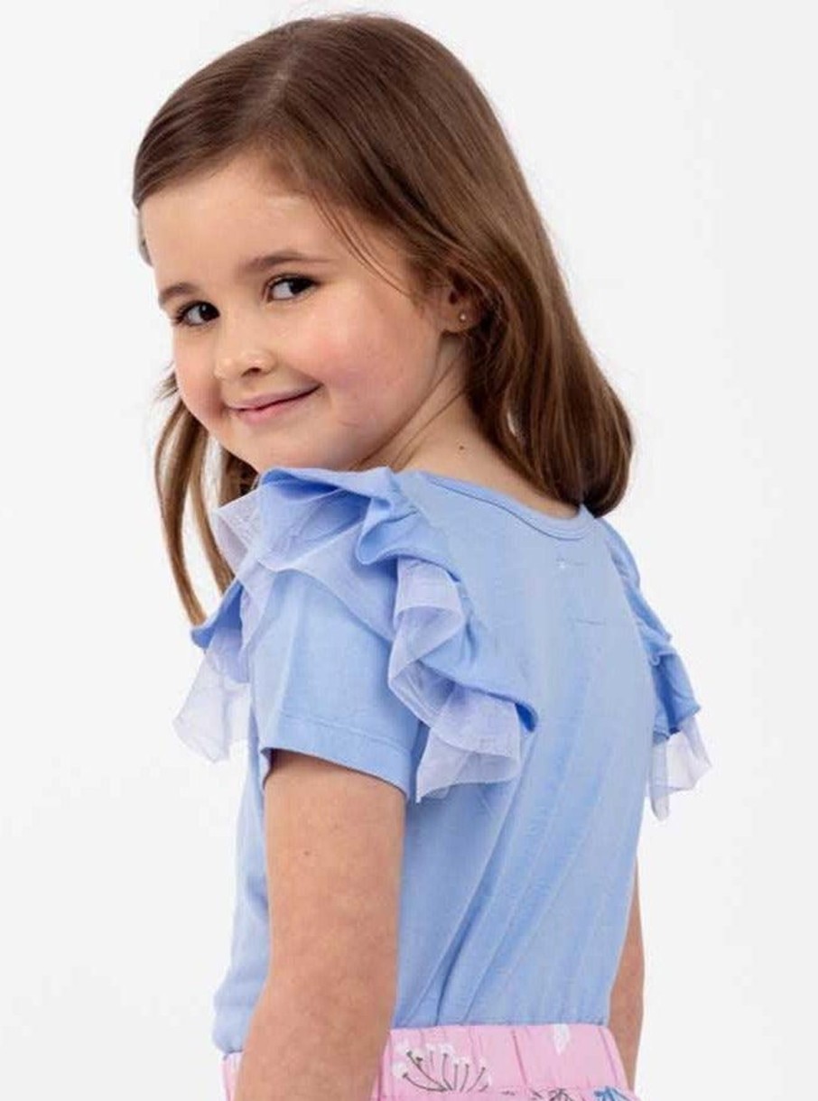 Girl'S Summer Clothes Essentials | Sweetpea Tee Cornflower Blue