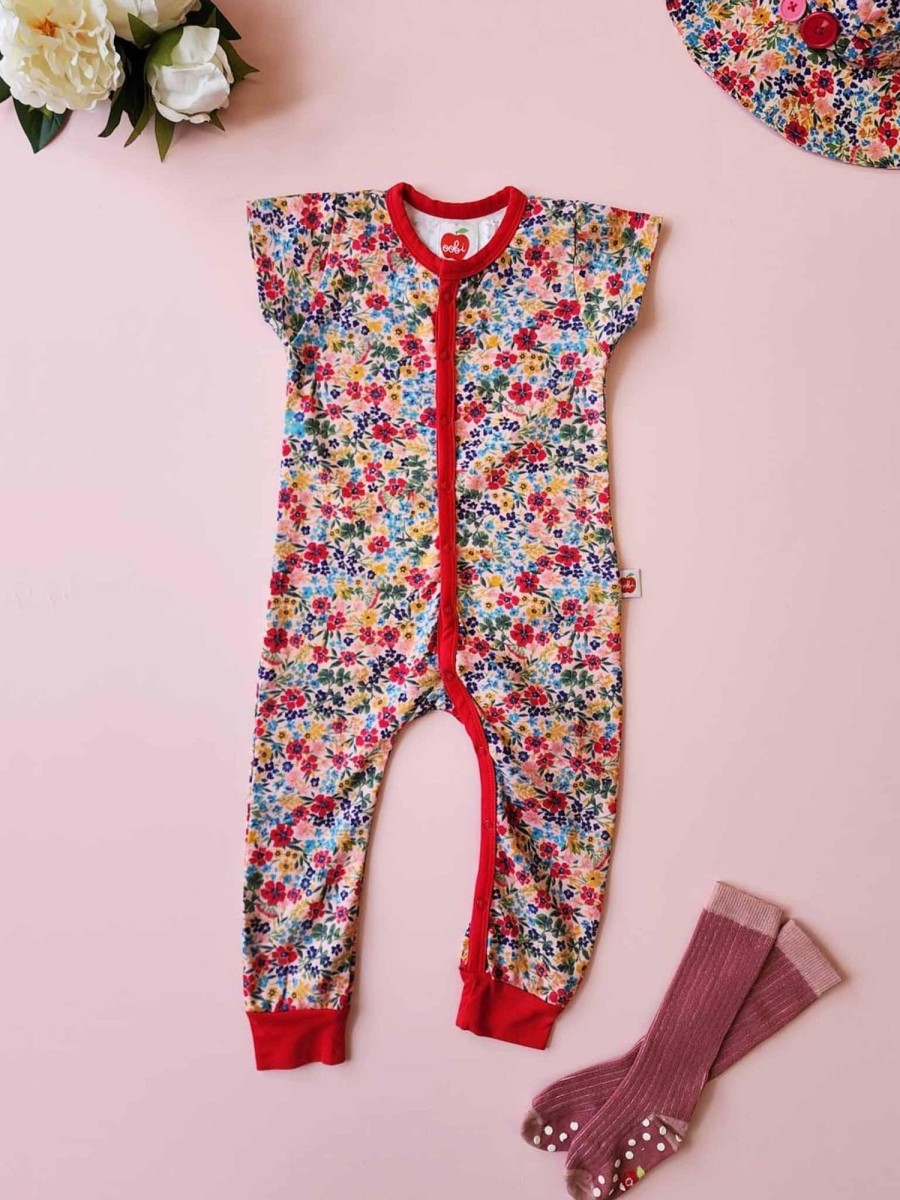 Baby & Toddler Pink Multifloral | Misha Pink Forest Flower Romper