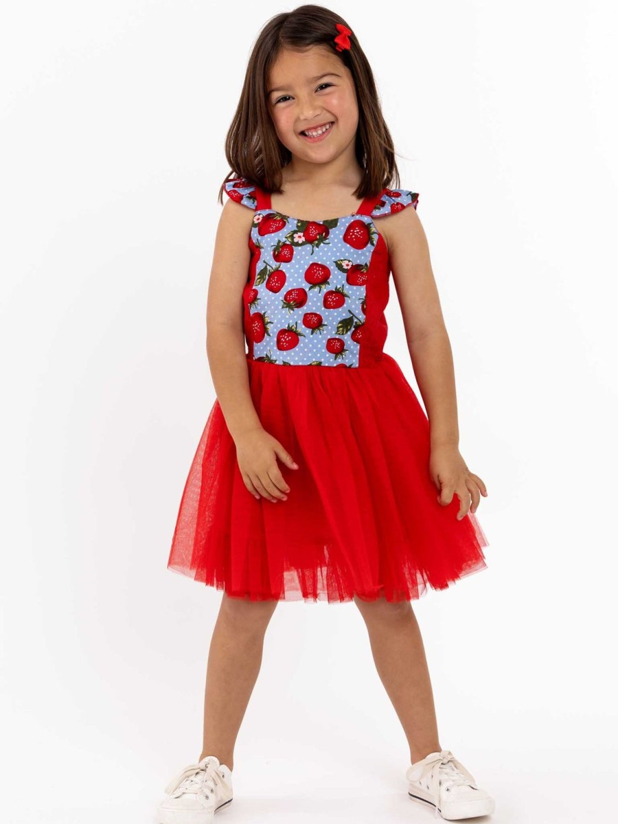 Girl'S Summer Clothes Strawberry Fields | Strawberry Fields Belle Tutu Dress