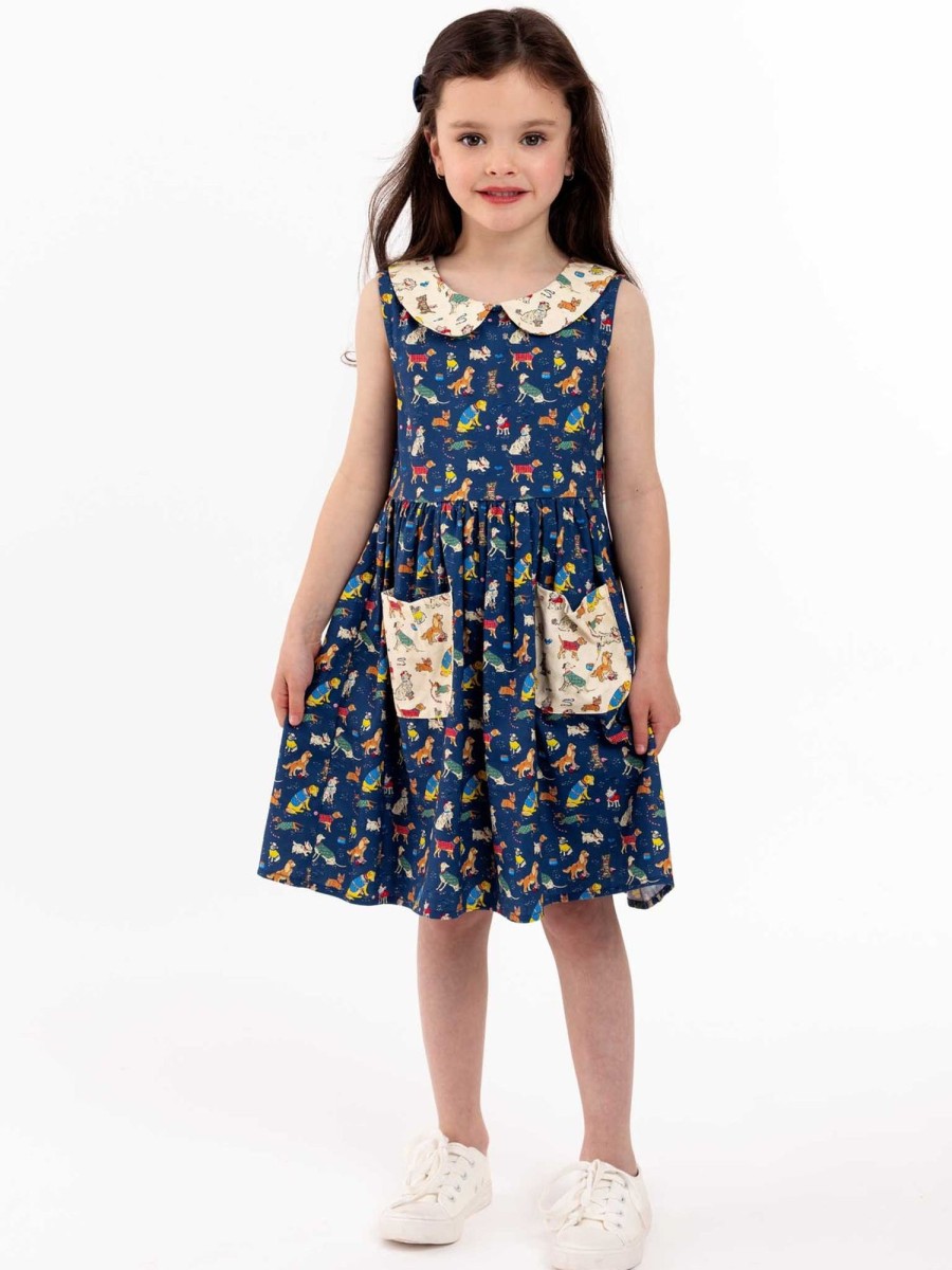 Girl'S Dresses Bow Wow Wow | Bow Wow Wow Peter Pan Dress