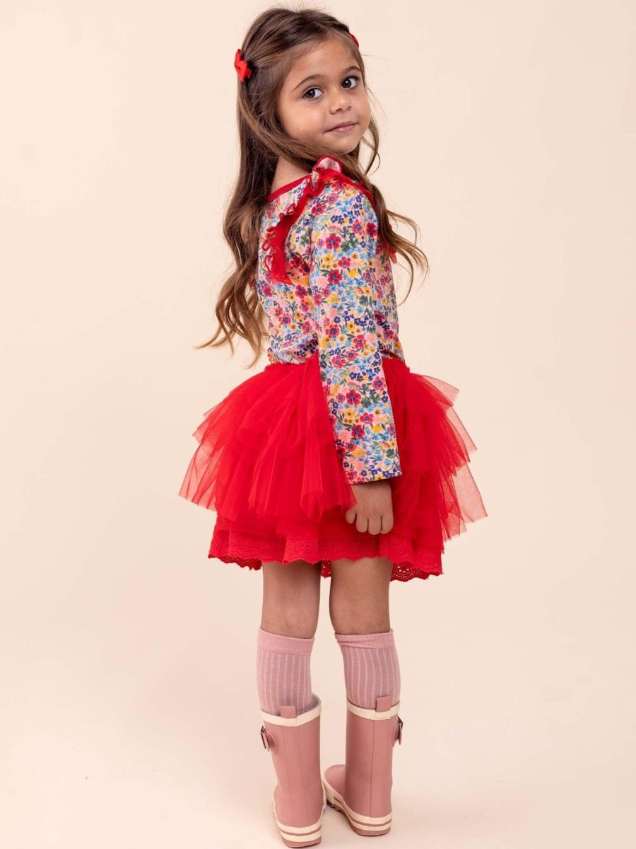 Girl'S Winter Clothes Forest Flower | Lou Lou Pink Forest Flower Dress