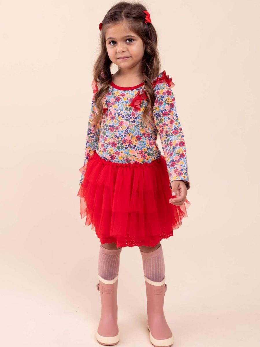 Girl'S Winter Clothes Forest Flower | Lou Lou Pink Forest Flower Dress