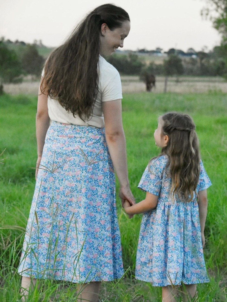 Tween, Mum & Me Dusky Jacaranda | Women'S Dusky Jacaranda Button Skirt