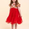 Girl'S Summer Clothes Red Floral | Vivienne Red Wildflower Dress