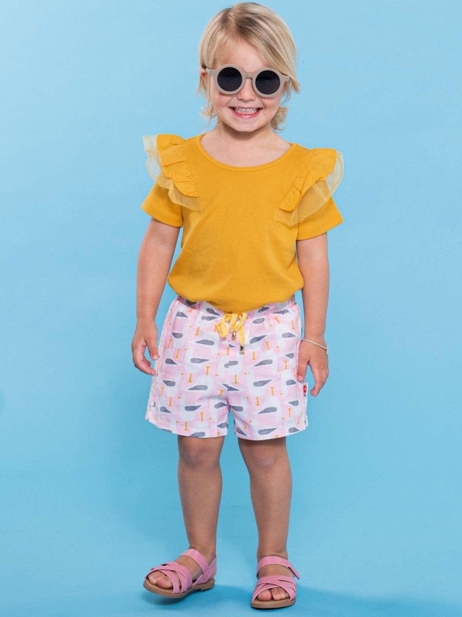 Girl'S Summer Clothes Seagull | Adele Pink Seagull Shorts